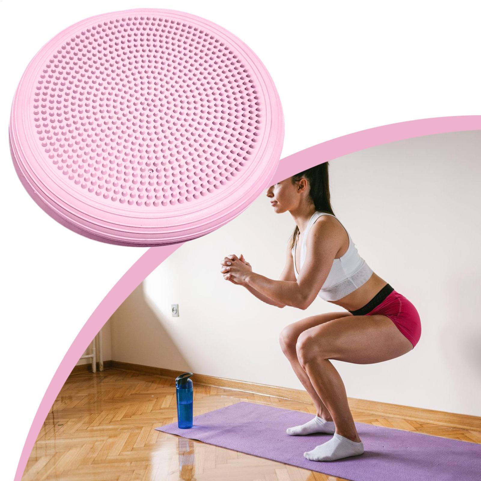 Exercise Disc Inflatable - เบาะนวดแบบเป่าลมทรงกลมกันลื่น พร้อมปั๊มลม สำหรับการทรงตัวและฝึกสมดุล