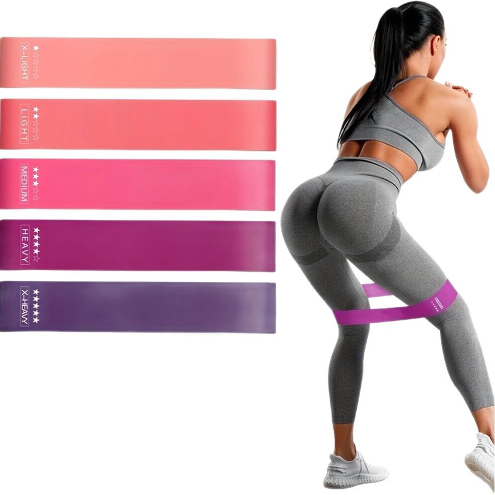 Pilates Yoga Board - ชุดยางยืดออกกำลังกาย 5 ชิ้น ยางยืดออกกำลังกายแบบพกพาสำหรับโยคะ พิลาทิส ยิม